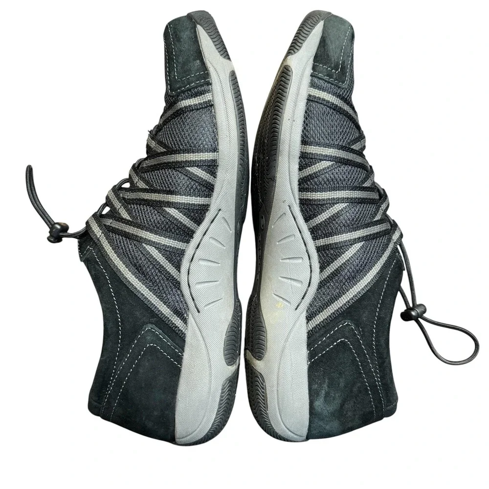 Dansko Shoes Womens Size 9.5 Gray Leather Mesh Lace Up Comfort Walking Sneakers